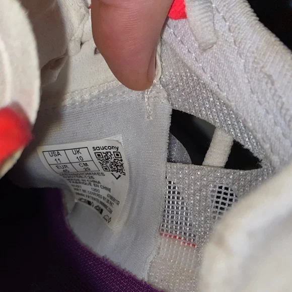 Saucony Women's Athletic Shoes with hot orange/pink and Purple Highlights - Picture 4 of 7